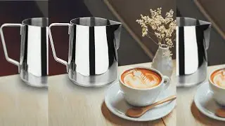 One Two Cups Gelas Milk Jug Kopi Espresso Latte Art Stainless Steel 600ml - 7CHT2YSV