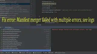 How to fix Manifest merger failed with multiple errors | Api Android 12 | Android Studio |Tech MadBD
