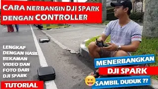 Cara Menerbangkan Drone DJI Spark dengan Remote Controller - coba di gang depan rumah