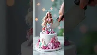 Mermaid Barbie Cake Slicing 🐚 Pastel Undersea Birthday Fantasy