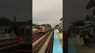 A sparky #cta red line train flies through the #diversey #station #chicago