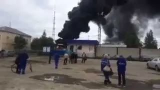 Пожар на нефтебазе в Нижнем Тагиле 27.07.2015