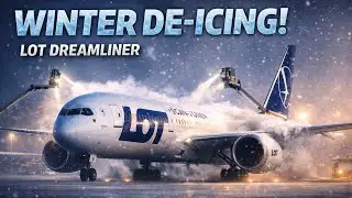 LOT Polish Airlines Boeing 787-9 DE-ICING & Winter Takeoff at IAD ❄️✈️ | World of Airports