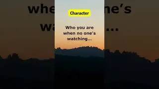 Great character leads to great deeds - #shorts