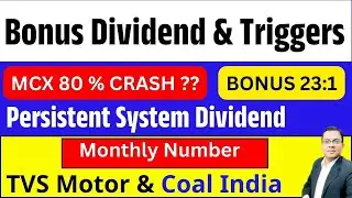 COAL INDIA SHARE I Persistent DIVIDEND I MCX STOCK SPLIT I Bonus, Split & dividend I Upcoming bonus