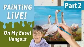 Painting Whites with Acrylics Tips, White Geese, Primary Palette, chat with Annie Troe, part 2