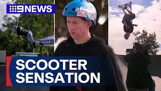 Melbourne teen crowned best pro scooter rider in the country | 9 News Australia