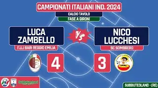 ZAMBELLO vs. LUCCHESI (Campionati Italiani Individuali Calcio da Tavolo 2024 - Fase a gironi)
