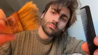 ASMR Deep Face Brushing & Combing (INTENSE Scalp Massage)