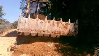 Hilly Narrow Road-Backhoe Loader- Hill Cutting for Roadless Villagers-EarthPlanet-JCB VIDEO