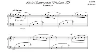 Galina Bobrova &laquo;Little Sentimental Prelude 28 'Romance'&raquo; for piano