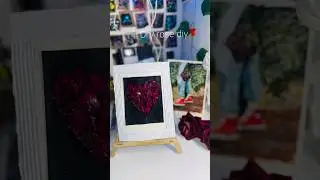 DIY dried😱flower photo frame / DIY dried rose photo frame / #rosediy #youtubepartner #rose #shorts