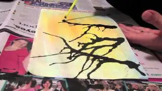 Ink-Blown Tree Art