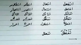 مصادر الأفعال الخماسية والسداسية