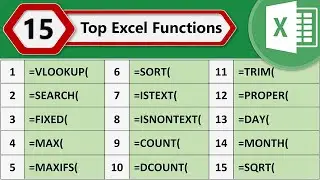Top 15 Excel Functions for Beginners | Beginners Become Pro in Microsoft Excel | #excel #exceltips 