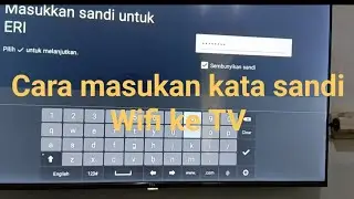 How to enter wifi password on TV