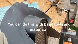 How To: Curved Metal Accent Roof With Flashing #skilledtrades #roofing
