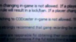 CodCaster, turn it off.