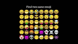 Find two same emojis!!🔥