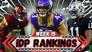 IDP Rankings For Week 15 Fantasy Football!