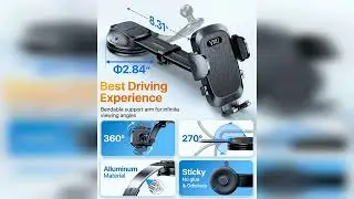 Review: YRU [2025 Ultimate Car Phone Holder [Bendable & Adjustable Aluminum Arm] Cell Phone Au...