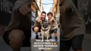 &ldquo;Ronaldo&rsquo;s Weak Dog vs Messi&rsquo;s Strong Dog 🐕#ronaldo #messi #youtubeshorts #cat #shortvideo