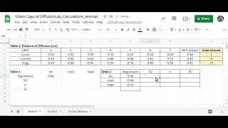 Google Sheets   Paste Transpose, SD, Count, and SE