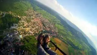 Gleitschirmfliegen, ein Traum wurde wahr, Schwäbische Alb, Neuffen am 11.08.13