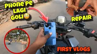 My first vlog | camera ka leans me lagi goli 🤯 | phone repair | first motovlog | @mehul727