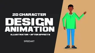 Simple 2D Character design & animation Speed Art | Adobe illustrator CC + After Efftecs
