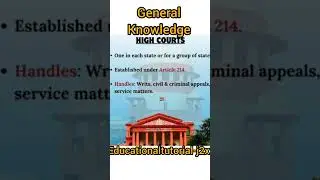 TYPES OF COURTS #supremecourtofindia#highcourt#judiciary#law#youtubeshorts@Educationaltutorial-j2x