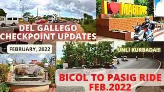 Bicol to Pasig Ride (February, 2022)/Del Gallego Checkpoint Updates(Alert Level 3)Yamaha Nmax 155