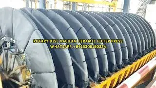 How does a rotary disk vacuum ceramic filter press work? #vacuumdiscfilter #miningequipment #mining