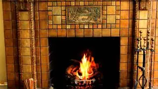 Gas Yule Tide Log Fire in 1928 Ernest A. Batchelder (1875--1957)  Fireplace in 1080HD