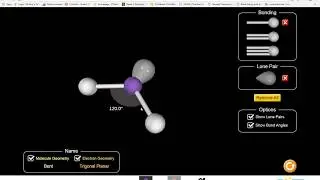 PhET Shapes with non-bonding electrons