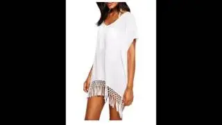 Dora Bridal Women's Fashion Swimwear Knitted Crochet Tunic Cover up  Beach Dress