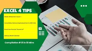 4 полезных совета по Excel – 1 😎 | Подстановочные знаки, UNIQUE, Процент от и календарь на любой ...