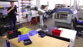Robotic Materials' smart hand on Canvas Technology autonomous cart