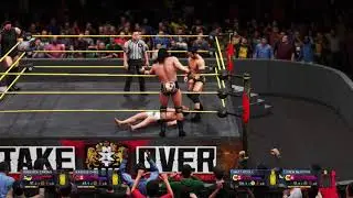 Kassius Ohno & Roderick Strong vs Drew McIntyre & Matt Riddle - Tag Team Match - WWE 2K20