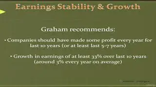 Benjamin Graham's Quantitative Criteria for Stock Selection