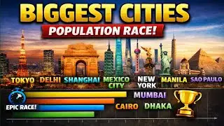World&rsquo;s Largest Cities Population Growth | Tokyo vs Delhi vs Shanghai vs Mexico City (1950&ndash;2025)