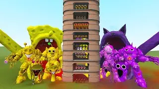 TALLGRASS LITTLE TO BIG ALL SPRUNKI SIMON VS ALL DURPLE SPRUNKI FAMILY ФАЗА 1 - 10 в Garry's Mod!