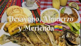 DESAYUNO, ALMUERZO Y MERIENDA Torrejas de trigo, Locro de vainitas con seco de chancho y Pescado a l