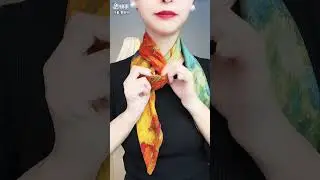 how to tie to tie! how to make a tie to scarf? how to wear a Silk scarf🎀#scarfing #viral #woolscarf