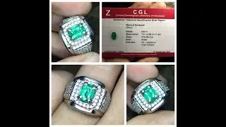 Natural 0.80ct Green Emerald beryl Ethiopia Top Color
