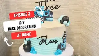 Simple and Cute Race Car Cake