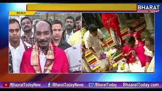 ISRO Chairman K Sivan offers Prayers at Tirupati ahead of PSLV's 50th Mission