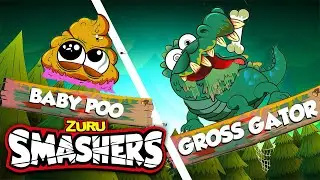 SMASHERS! Gross Gator Vs Baby Poo + More Kids Cartoons! | Zuru | Smashers World | Animated Stories