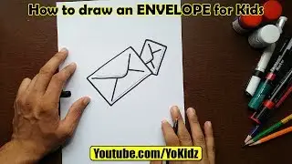 How to draw an ENVELOPE for Kids