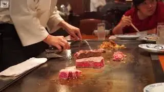 O MELHOR KOBE BEEF NA CHAPA, FEITO NO JAP&Atilde;O /Kobe Beef Steak Teppanyaki Style In Japan